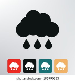 rainy cloud icon.