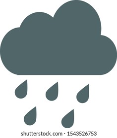 Rainy cloud icon. Vector illustration