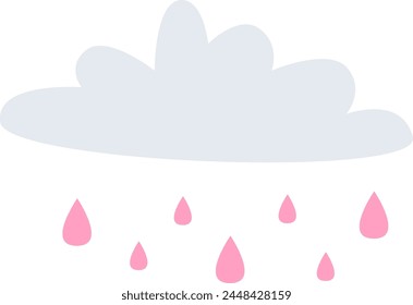 Rainy Cloud Icon Vector Illustration
