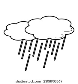 Rainy cloud icon,cloud computing concept