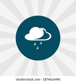 Rainy cloud isolated vector icon. weather forecast design element