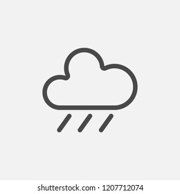 Rainy cloud line icon