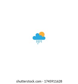 Rainy cloud logo icon illustration