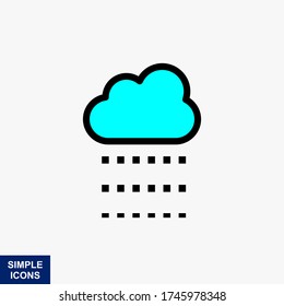 Ilustración del logotipo de Rainy cloud.