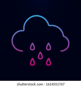 Rainy cloud nolan icon. Simple thin line, outline vector of web icons for ui and ux, website or mobile application