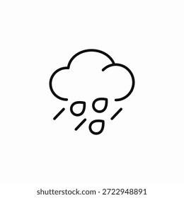 regnerische Wolke Wetter Symbol Vektor