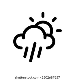 rainy clouds icon, rain icon, clouds icon simple design
