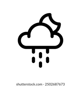 rainy clouds icon, rain icon, clouds icon simple design