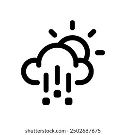rainy clouds icon, rain icon, clouds icon simple design