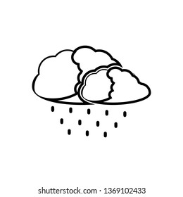 rainy clouds sign icon. Element of Weather for mobile concept and web apps icon. Outline, thin line icon for website design and development, app development