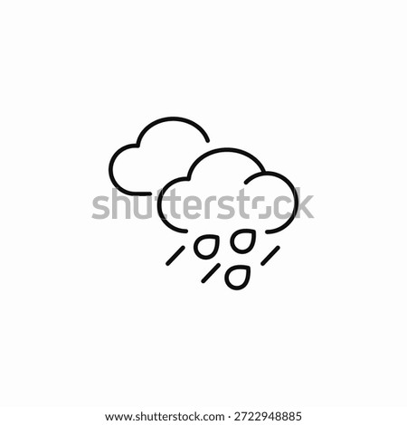 rainy clouds weather icon sign vector