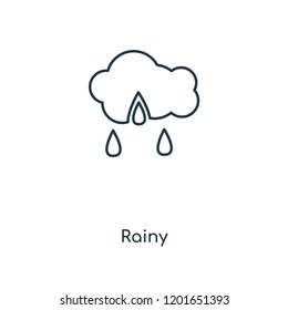 Rainy concept line icon. Linear Rainy concept outline symbol design. This simple element illustration can be used for web and mobile UI/UX.