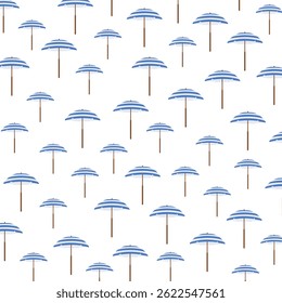 Dia chuvoso azul guarda-chuva padrão fundo