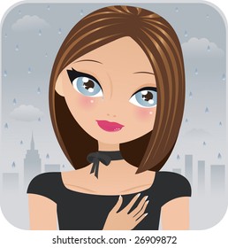 Rainy day in a city