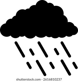 Rainy Day Glyph Vector Icon Design