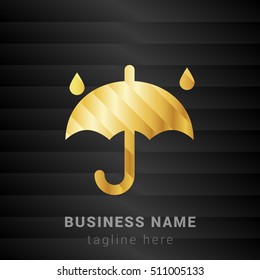 Rainy Day Gold and Black silk fashion premium icon / Logo