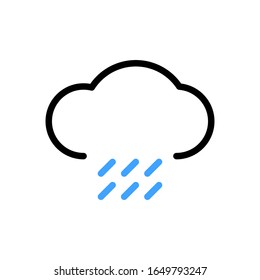 Rainy day Icon. Flat vector graphic in white background