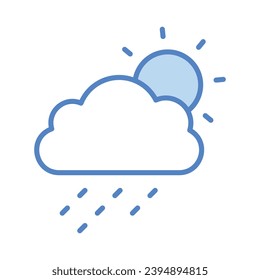 Icono de Rainy Day aislar ilustración de material vectorial de fondo blanco