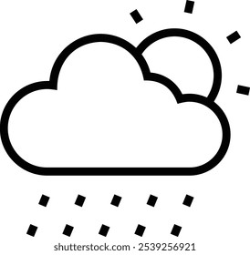 rainy day icon. Thin linear style design isolated on white background