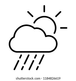 Rainy day icon in trendy flat style isolated on grey background. Website pictogram. Internet symbol for your web site design, logo, app, UI. Vector illustration, EPS10.