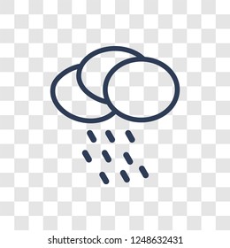 Rainy Day icon. Trendy linear Rainy Day logo concept on transparent background from Weather collection