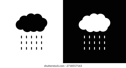 Ilustración vectorial de iconos de día lluvioso - iconos de vector de estilo negro de alta calidad