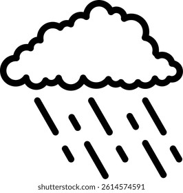 Rainy Day Line Vector Icon Design