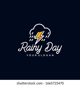 Rainy Day Logo Template Vector Design