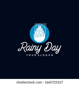 Rainy Day Logo Template Vector Design