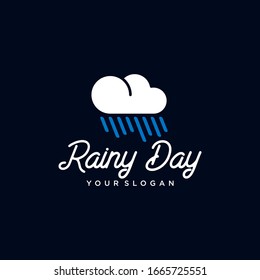 Diseño de vectores de plantillas de logotipos para el día de lluvia