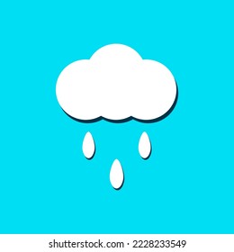 Regentag auf isoliertem Hintergrund. Wetter. Tapete. Papierausschnitt