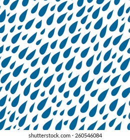 Rainy Day Pattern. Abstract background. Nature pattern for fabric. Rainy autumn or spring day, funny rain, rain drops wallpaper, ornament for textiles, bed linen, curtains for the shower. Stock vector