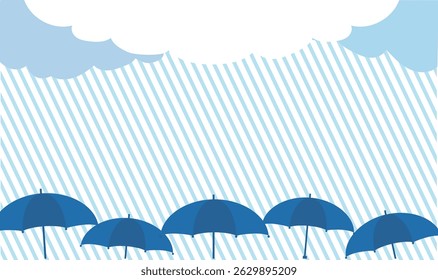 Material de ilustração de fundo pop dia chuvoso