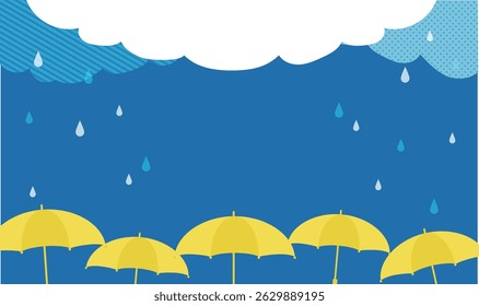 Material de ilustração de vetor pop de dia chuvoso