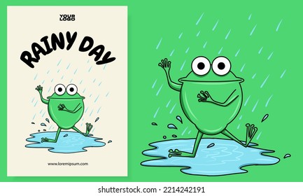 RAINY DAY POSTER FLYER ILLUSTRATION