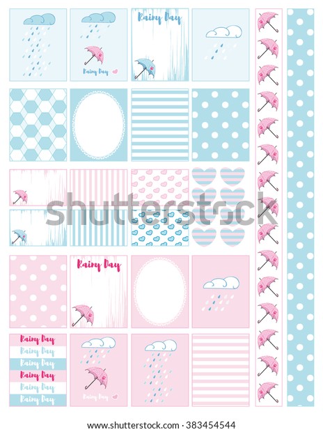 Download Rainy Day Printable Planner Stickers All Stock Vector ...