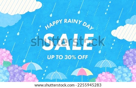 Rainy day sale design template.