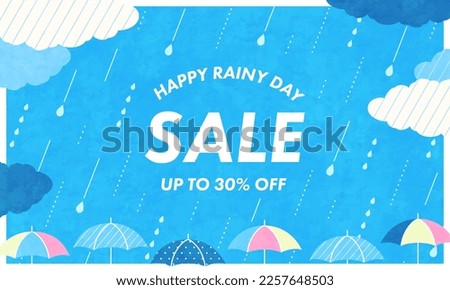 Rainy day sale design template. 商業照片 © 