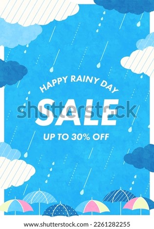 Rainy day sale design template. 商業照片 © 