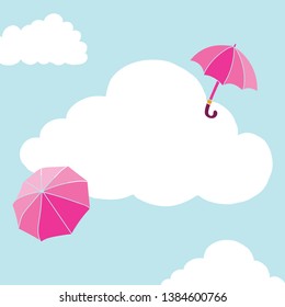 Rainy Day Vector Frame Background 