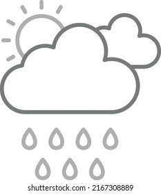 Icono vector del Día de lluvia. Se puede usar para imprimir, móviles y aplicaciones web.