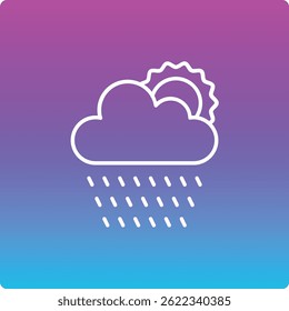 Icono de Vector de día lluvioso. Se puede utilizar para aplicaciones de impresión, móviles y de Web.