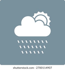 Icono de Vector de día lluvioso. Se puede utilizar para aplicaciones de impresión, móviles y de Web.