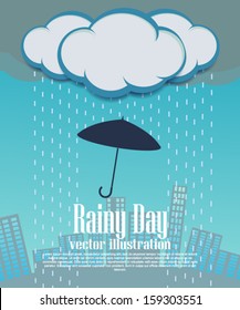 Rainy Day Vector Illustration