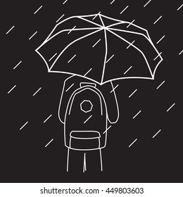 Rainy day vector illustration