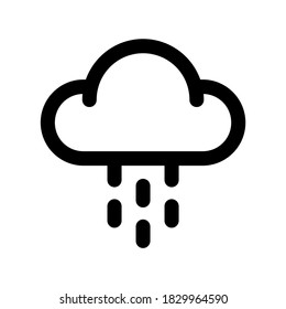 Rainy Day Vektorgrafik im Konturstil. Symbol für Regenwetter gut für Schild und Symbol