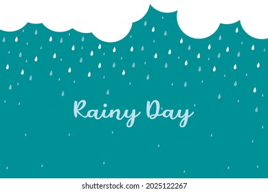 Vektorgrafik am Regentag. Regentag-Texturen, Vektorhintergrund. 