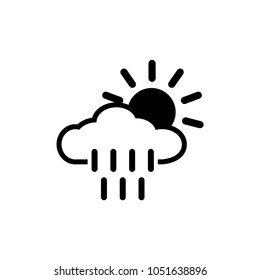 Rainy day weather vector icon