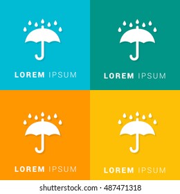 Rainy Four Color Material Designed Icon / Logo