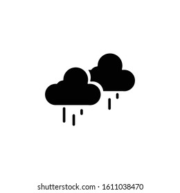 rainy icon black vector illustration
